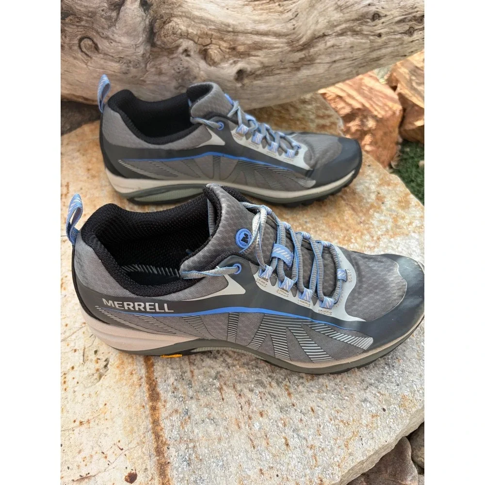 Merrell Siren‎ Edge Q2 Womens Hiking Shoes Grey Blue Vibram J35516 Size 9